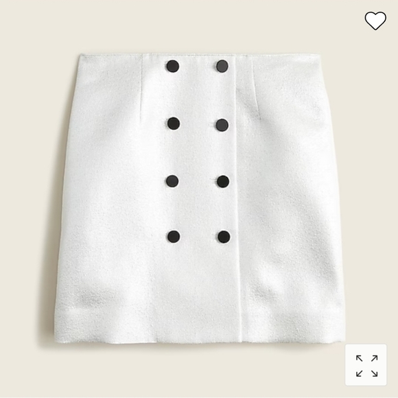 NWT J.Crew Collection mini skirt tuxedo inspired with silver tinsel - Picture 3 of 10